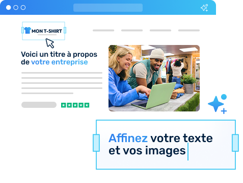 Constructeur de site web IA 13 Affinez texte et images
