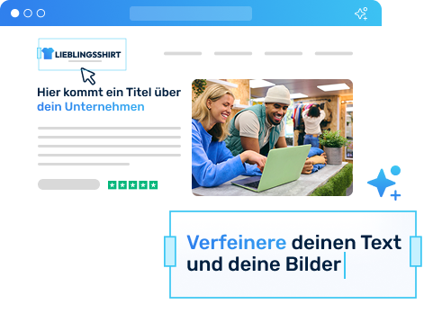 Verfeinere Text und Bilder